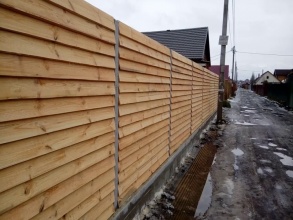 Деревянный забор елочка 150 метров фото в Перевозе