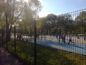 3D заборы для спортивной площадки 80 метров фото цена под ключ